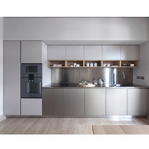 Armadio da <span class=keywords><strong>cucina</strong></span> di lusso in acciaio inossidabile dal Design moderno con prezzo di fabbrica - Product Image 6