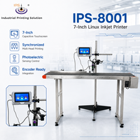 Printer TIJ IPS-8001 Kecepatan Tinggi 8-Kepala 208m/menit dengan Layar Sentuh Linux 7-Inci untuk Pengkodean Data Variabel