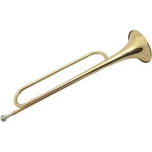 Cuerno juvenil Chapado en oro en <span class=keywords><strong>llave</strong></span> B para estudiantes un instrumento de latón Scout Bugle dirigido por estudiantes que se puede tocar Cuerno de latón amarillo - Product Image 2