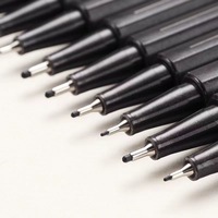 10 pièces/ensemble encre étanche noir Micron Neelde dessin stylo Pigment ligne Fine croquis marqueurs stylo pour peinture à la main anime Art fournitures