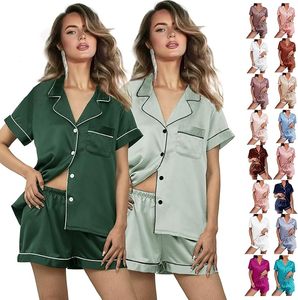 <span class=keywords><strong>Pigiama</strong></span> in seta di alta qualità XS-2XL Set <span class=keywords><strong>pigiama</strong></span> da donna in <span class=keywords><strong>raso</strong></span> morbido da sposa Set da salotto pantaloncini da notte corti - Product Image 4