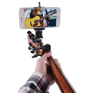 Agarre estable ajustable duradero soporte de transmisión en vivo soporte de teléfono clavijero abrazadera de cuello con capo de guitarra soporte de teléfono de guitarra - Product Image 1