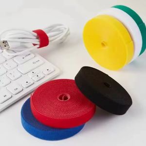 Velcro Cable Binding Rope Ring-shaped Elastic Fiber 100% Nylon <b>Hook</b> Personalized Velcro <b>Hooks</b> Ring-shaped Velcro Fastening Belts - Product Image 1