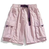 Shorts légers et tendance pour homme, séchage rapide, longueur genou, rayés, patchwork, pour la plage et les activités de plein air – Collection été 2026