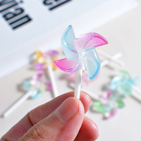 Mini moulin à vent transparent en acrylique pour bricolage, pendentif porte-clés, accessoire de bijouterie, accessoire pour cheveux, breloque pour boucles d'oreilles