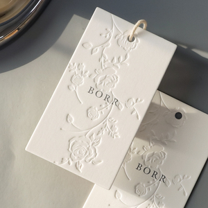 Étiquette de vêtement personnalisée écologique à la mode, promotion très demandée, conception sur mesure, étiquette en papier imprimée avec logo - Product Image 5