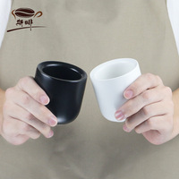 Ensemble de tasses à café expresso en verre de style minimaliste Nibu 100 ml - Petite taille, tasse à pied épais pour les cafés sans poignée