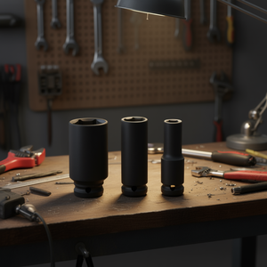 Fervi Long <b>Impact</b> <b>Socket</b> Wrench Set 3 Pc Metric Deep Drive Tool Kit - Product Image 3