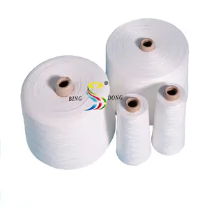 Bangladesh Giá Rẻ 50S/2 50 2 50/2 Spining Giấy Cone Bán Buôn 100% Trinh Nữ Vòng Spun Polyester Sợi Nguyên Trắng Sáng Bán ngu si đần độn