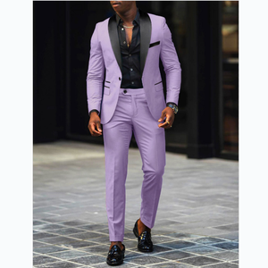 Nuovo Stile Abito Formale <span class=keywords><strong>da</strong></span> <span class=keywords><strong>Uomo</strong></span> Completo Business Casual - Abito su Misura <span class=keywords><strong>da</strong></span> Sposo Set Due Pezzi - Product Image 1