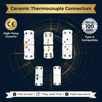 Connecteur thermocouple de type Omega K mâle et femelle Om-sc-k-mf, thermocouple avec connecteur femelle en céramique