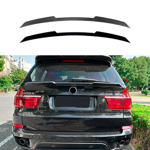 Bmw X5 E70 2008 2013 Rear Spoiler Piano Black Carbon Fiber Texture Wing Shaped Trunk Lip - Product Image 1