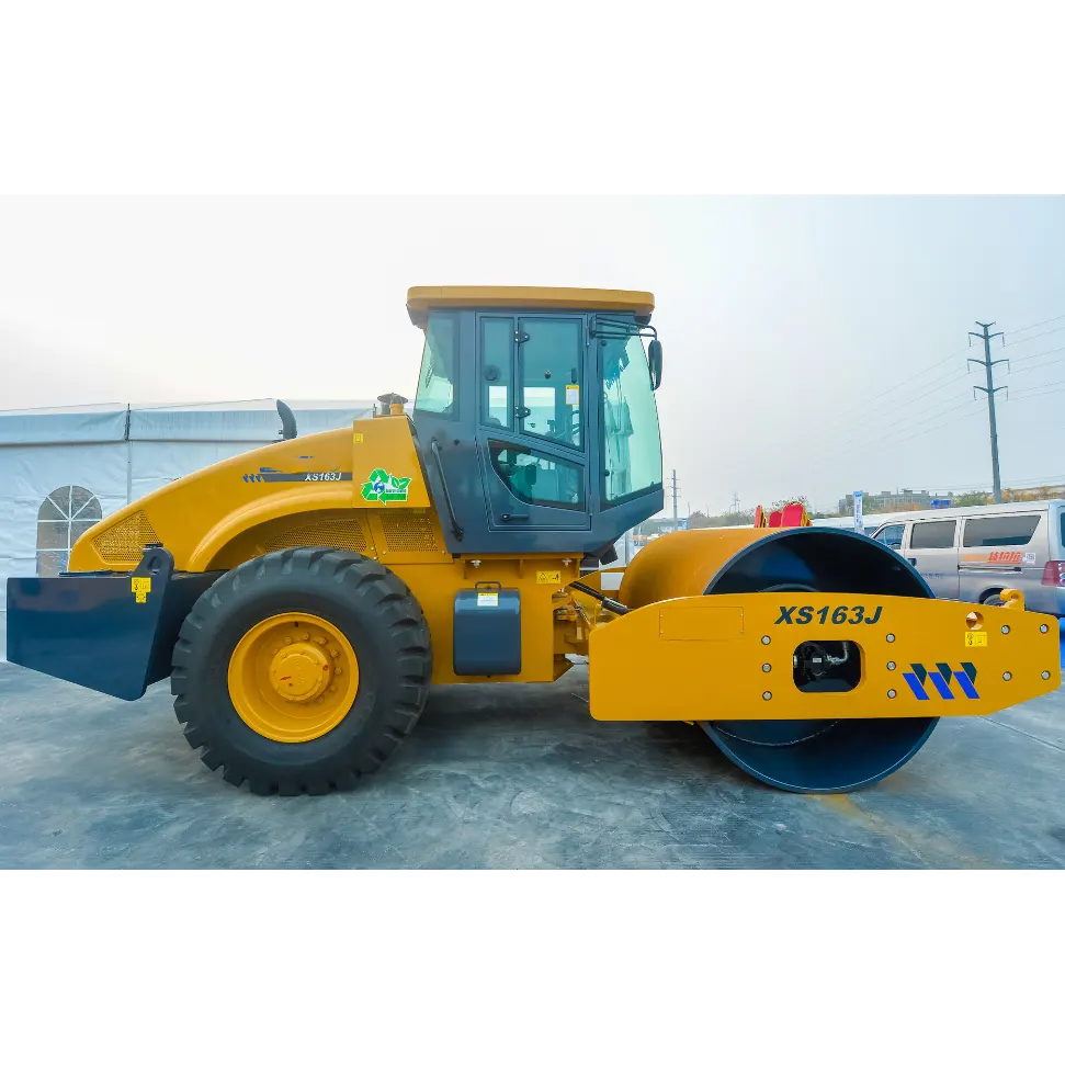 Factory price 16 ton Single Drum Vibratory Road Roller compactor XS163J one year warranty