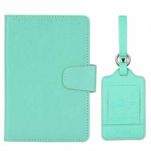 Elegante Juego de Etiquetas de Equipaje de Cuero PU con Estampado en Caliente, Porta Tarjetas de Embarque y Pasaporte para Regalos Promocionales - Product Image 6