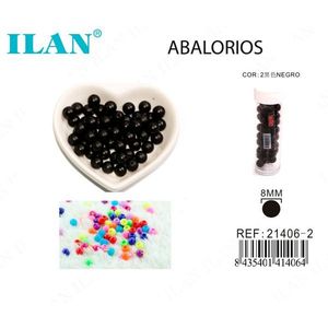 ILAN Perline Nere 8mm per Gioielli e Artigianato - Product Image 1
