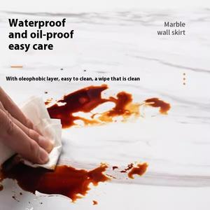 Vente en gros 3D <span class=keywords><strong>marbre</strong></span> PVC autocollant <span class=keywords><strong>blanc</strong></span> gris <span class=keywords><strong>papier</strong></span> <span class=keywords><strong>peint</strong></span> peler et coller brillant <span class=keywords><strong>marbre</strong></span> auto-adhésif amovible pour comptoir de cuisine - Product Image 4