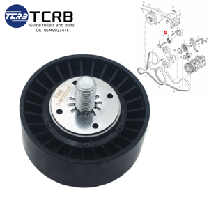 Connexion et fixations d'un rouleau de guidage et d'un boulon 06M903341F pour Audi A6 A7 A8 Q7 Q8 S6 S7 3.0T - Product Image 1