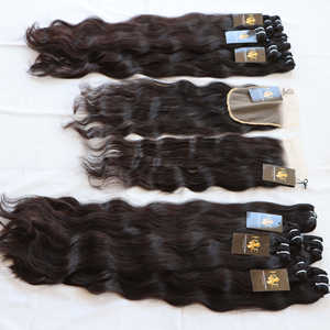 Paquets bouclés naturels de cheveux humains de vague de corps avec la fermeture de lacet de Hd - Product Image 2