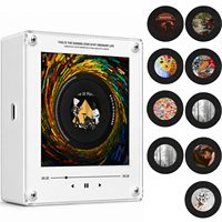 Aimant de réfrigérateur, lecteur de musique NFC 128 Mo, mini boîte à musique magnétique avec lumière LED, cadeau de Noël pour les amateurs de musique