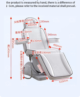Table de massage électrique réglable en cuir PU, éponge haute densité durable, 3 moteurs, design incurvé pour salon de beauté, spa