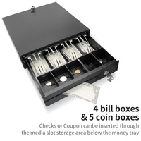 Sistema POS de supermercado GTCODESTAR, cajón de efectivo eléctrico, casillero de dinero en efectivo, caja de Metal, caja RJ11 para Pos