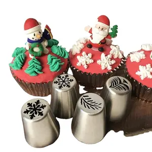 Custom Verschillende Vorm 100% Food Grade Decorating Cake Kerst Rvs Piping Nozzles Fabrikant