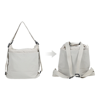 Sac à dos convertible minimaliste pour femme, série voyage légère, matériau écologique, design transformable