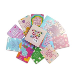 Custom Logo Motivational Mantra Manifestation Self Care Affirmation <b>Cards</b> Printing - Product Image 3