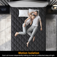 Matelas en mousse compressée King Size respirant et écologique de 30 cm d'épaisseur, design contemporain, livré enroulé en boîte, gain de place, idéal pour villas et hôtels