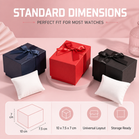Kotak Penyimpanan Jam Tangan Mini Lucu Model Simpul Harga Pabrik Ukuran 7x7.5x10cm Kotak Dua Bagian Kotak Jam Tangan Aman Mewah dengan Bantal Spons