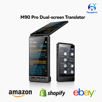 Dispositif de traduction intelligent à double écran, Wi-Fi portable, 150 langues, enregistrement vocal IA, notes de réunion, traduction de photos pour