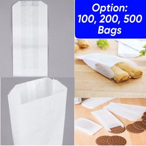 Bolsas <span class=keywords><strong>de</strong></span> Papel Resistentes a la Grasa, Blancas, Adhesivas, Ecológicas y Saludables para Envasado <span class=keywords><strong>de</strong></span> Alimentos, con Boca Abierta, Personalizadas al por Mayor - Product Image 5
