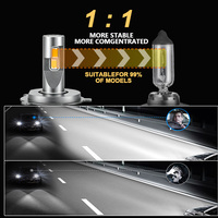 Ampoule de phare LED JHS M8 Pro, deux couleurs, H1 H3 H4 H7 H11 9005 9006, phare de voiture LED, IP68, étanche, feux de route pour voitures SUV