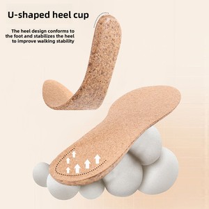 Semelles orthopédiques en liège recyclables anti-fatigue, semelles orthopédiques confortables pour le sport, améliorent les performances sportives - Product Image 4