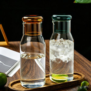 Caraffa in Vetro Borosilicato Resistente al Calore con Coperchio Rimovibile, Versatile per Caffè, <span class=keywords><strong>Limonata</strong></span> e Infusi Freddi - Product Image 2