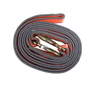 Custom 3 ton polyester snatch towing tapes belt kinetic recovery car tow rope cable strap with reflective stripe for emergency