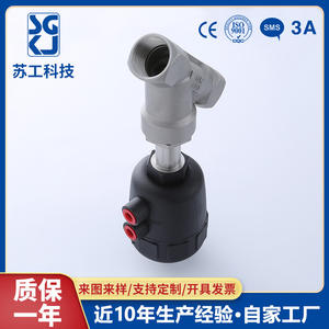 Vanne pneumatique filetée en acier inoxydable haute température, type Y, à siège angulaire à filetage interne pour vapeur, optimisée pour - Product Image 4