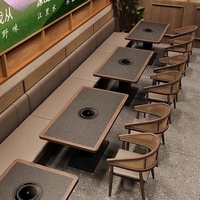 OEM ODM Ensemble de table et de chaises de restaurant commercial multifonctionnel pour barbecue, fondue, salle à manger, restauration intelligente