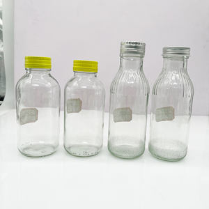 Petite bouteille en verre vide pour sauce ou gelée, capacité 330 ml, avec bouchon à vis en aluminium ROPP pour jus - Product Image 3