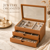 Boîte de rangement pour bijoux en bois, pour la présentation et l'emballage de bijoux, marque Hosenton, solution de présentation de bijoux en gros