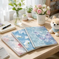 En stock, carnet à spirales pour étudiants, design floral fantaisie, A5, 120 pages, papier épais, bloc-notes, agenda, meilleurs cadeaux pour filles, papeterie