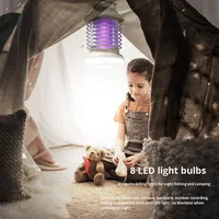 Nouvelle lampe de camping rechargeable, lumière nocturne intérieure et extérieure, lampe anti-moustiques électrique domestique, alimentée par USB