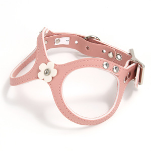 Arnés para mascotas de cuero PU ajustable de lujo 2025, chaleco ecológico sin tirones para perros y arnés de cinturón para cachorros y perros que caminan - Product Image 5