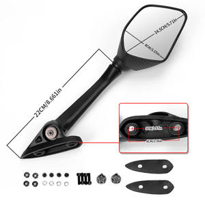 Espejo Retrovisor con Amplio Campo de Visión, Espejo Retrovisor Modificado con Superficie Grande, Reflector de Fibra de Carbono con Diseño de Piel de Serpiente - Product Image 4