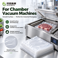Sacs sous vide commerciaux lisses pour scelleuse sous vide, pochettes à chambre PA/PE haute barrière pour l'emballage alimentaire de la viande, des fruits de mer et du fromage