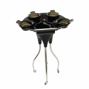 Carrito de Peluquería Moderno con 4 Tazones, Carrito Rodante para Coloración de Cabello, Muebles de Salón de Belleza, Bandeja Rodante, Carrito de Estilismo - Product Image 3