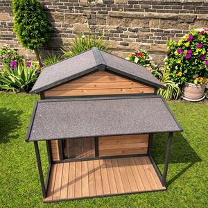 SDD026 Casa de Lujo Moderna para Perros de Exterior con Estampado Jaula de Madera Maciza para Animales Pequeños Ecológica para Todas las Estaciones - Product Image 3