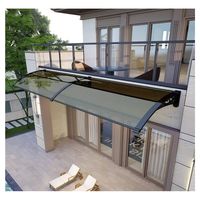 Auvent mural en polycarbonate pour toit de jardin en aluminium