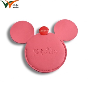 Espejo Cosmético de Bolsillo Compacto y Personalizado de Acero Inoxidable, Económico, con Estuche de PU Bonito - Product Image 4