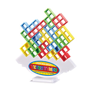 Tetras Tower 48, Bloques de Plástico, Juegos Educativos, Juegos de Mesa de Equilibrio y Apilamiento para Niños y Adultos, Divertido Juego de Apilamiento - Product Image 1